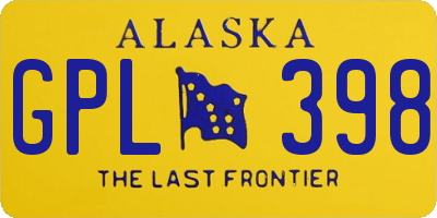 AK license plate GPL398
