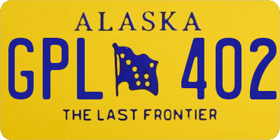 AK license plate GPL402