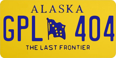 AK license plate GPL404