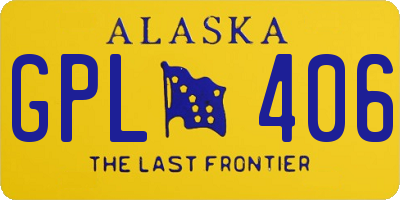 AK license plate GPL406