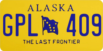 AK license plate GPL409