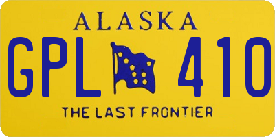 AK license plate GPL410