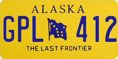 AK license plate GPL412