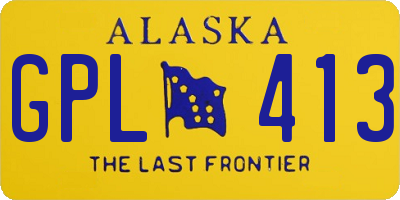 AK license plate GPL413