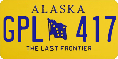 AK license plate GPL417