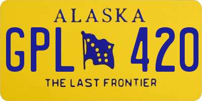 AK license plate GPL420