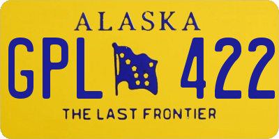 AK license plate GPL422