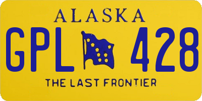 AK license plate GPL428
