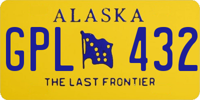 AK license plate GPL432