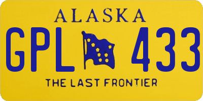 AK license plate GPL433