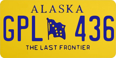 AK license plate GPL436