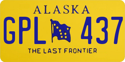 AK license plate GPL437