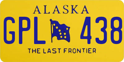 AK license plate GPL438