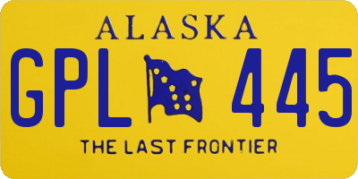 AK license plate GPL445
