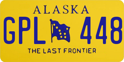 AK license plate GPL448