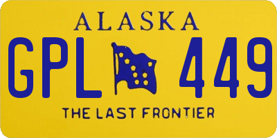 AK license plate GPL449