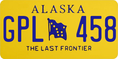 AK license plate GPL458