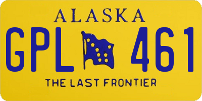 AK license plate GPL461