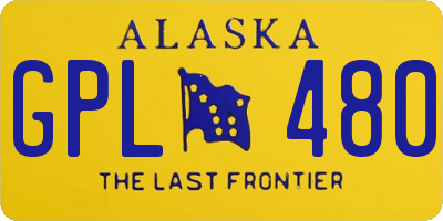 AK license plate GPL480