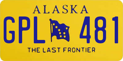 AK license plate GPL481