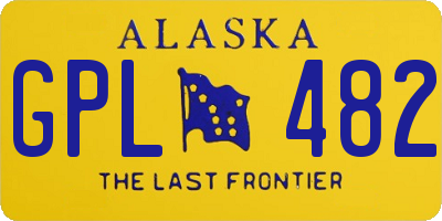 AK license plate GPL482