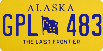 AK license plate GPL483