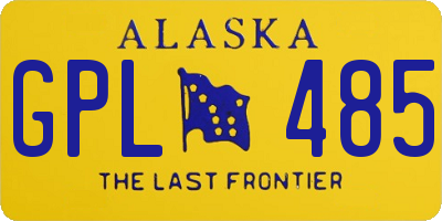 AK license plate GPL485