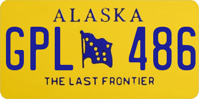 AK license plate GPL486