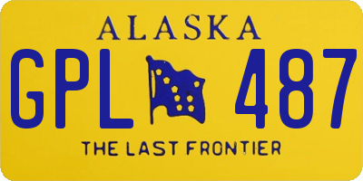 AK license plate GPL487