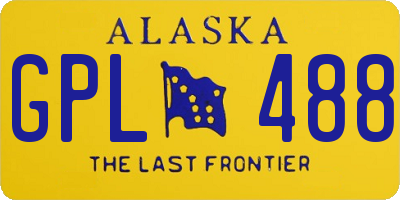AK license plate GPL488