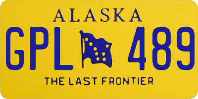 AK license plate GPL489
