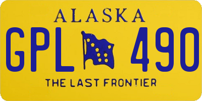 AK license plate GPL490