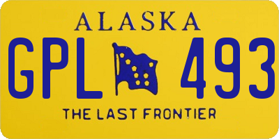 AK license plate GPL493