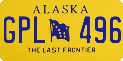 AK license plate GPL496
