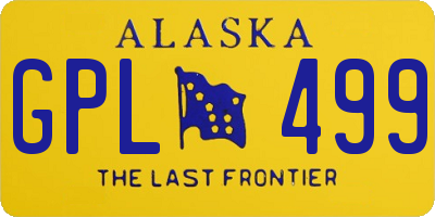 AK license plate GPL499