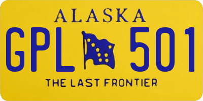 AK license plate GPL501