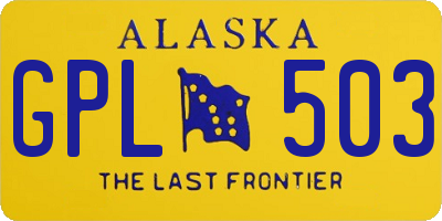 AK license plate GPL503