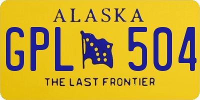 AK license plate GPL504