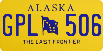 AK license plate GPL506