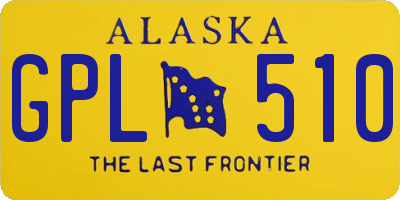 AK license plate GPL510