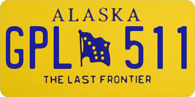 AK license plate GPL511