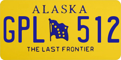 AK license plate GPL512