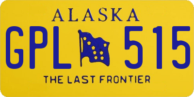 AK license plate GPL515