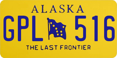 AK license plate GPL516