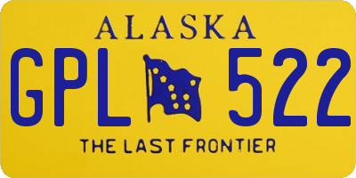 AK license plate GPL522