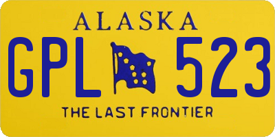 AK license plate GPL523