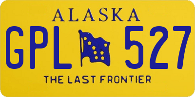 AK license plate GPL527