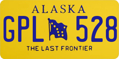 AK license plate GPL528