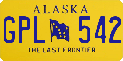 AK license plate GPL542