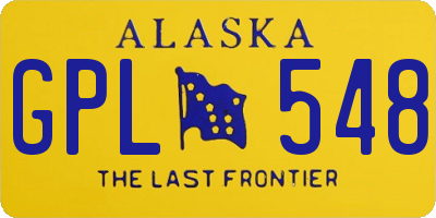 AK license plate GPL548